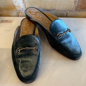 Sam Edelman Blue Velvet Loafers